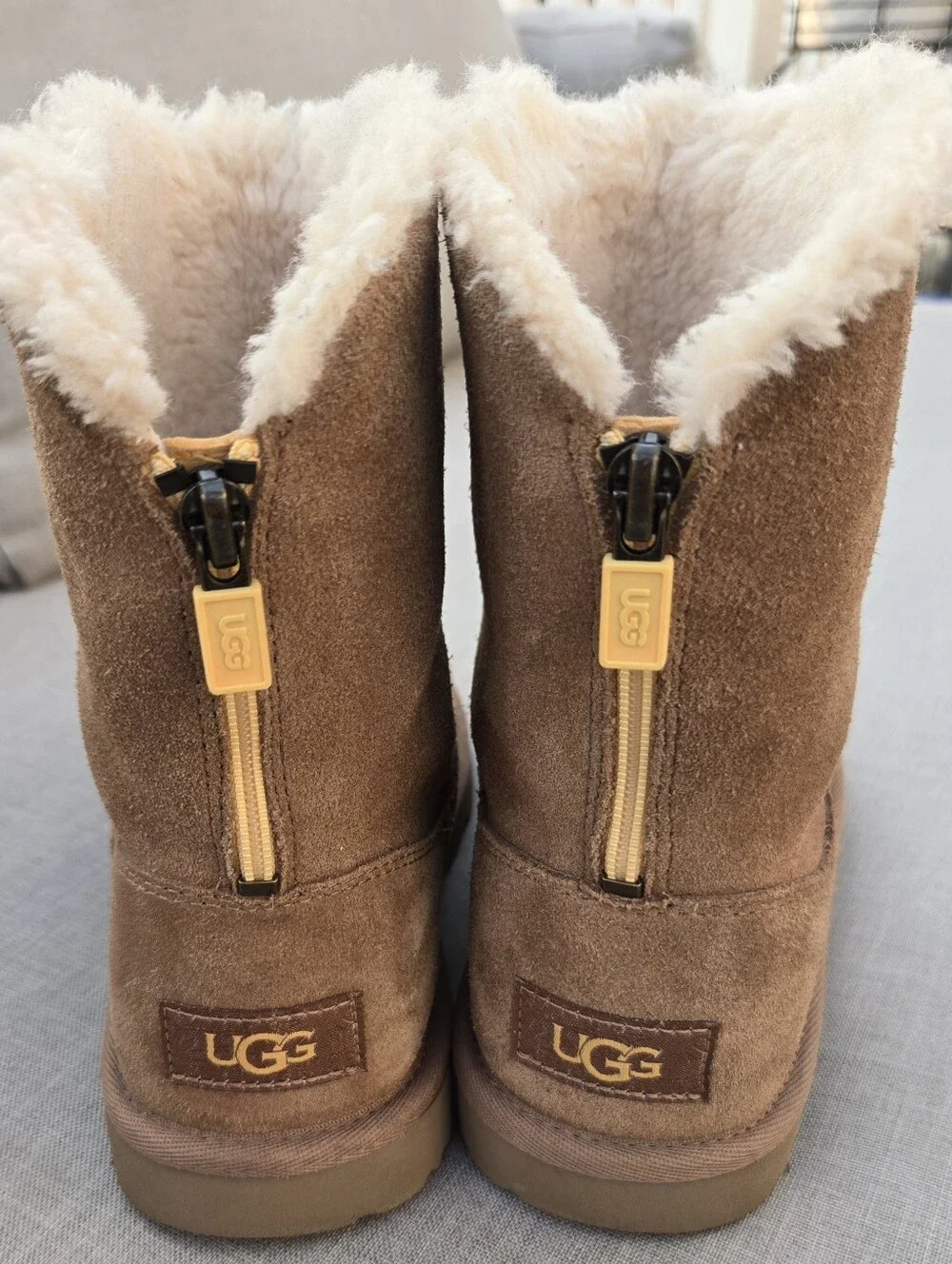 UGG Kids Brown Suede Cozy Winter Boots
